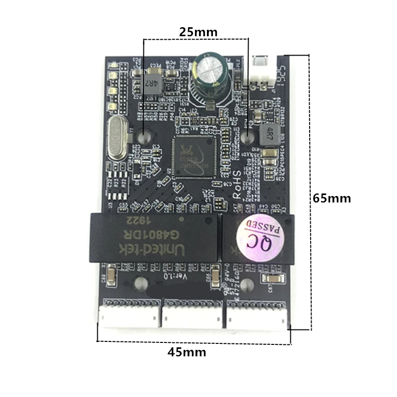 Android carregamento direto da fábrica de 3 portas, módulo de comutação gigabit com 3 portas 10/100/1000m, alta performance, baixo custo, 10/100/1000m