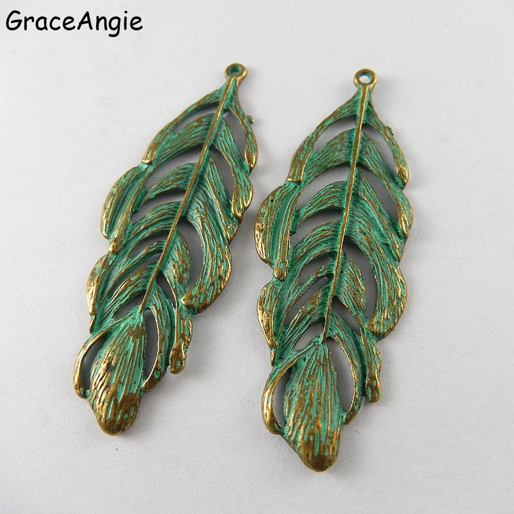 10PCS Jewelry Craft Alloy Charms Retro Accessories Punk Pendant For Boho Necklace Bijoux palm tree leaves Metal Accessories