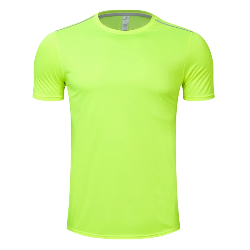 Camicie da allenamento per uomo sottile allenamento da corsa Fitness maglie da esterno estate O collo Yoga Top Logo personalizzato traspirante Quick