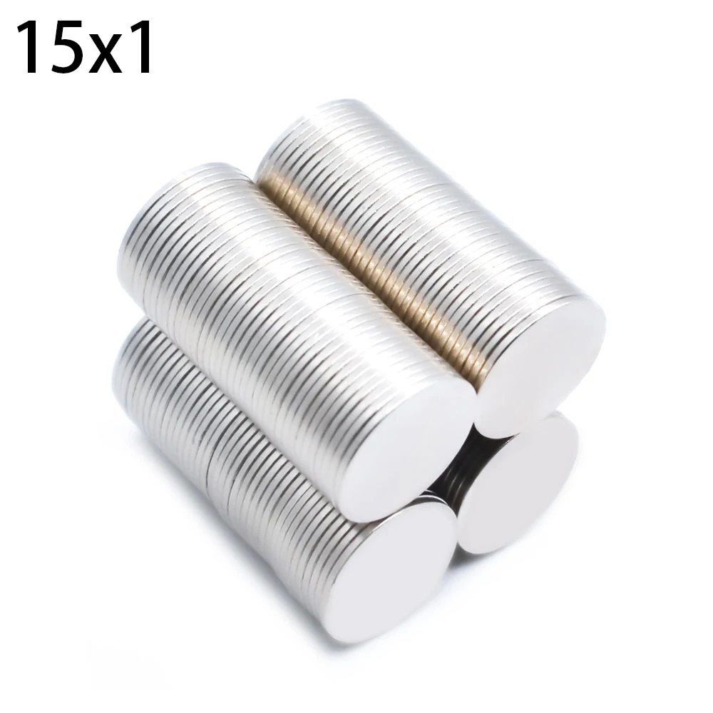 10/20/50/100Pcs 15x1 Neodymium Magnet 15mm x 1mm N35 NdFeB Round Super Powerful Strong Permanent Magnetic imanes Disc