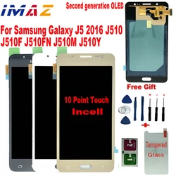 IMAZ 2ND OLED For Samsung Galaxy J5 2016 J510 SM J510F LCD Display J510FN/DS J510M J510Y LCD + Touch Screen Digitizer Assembly