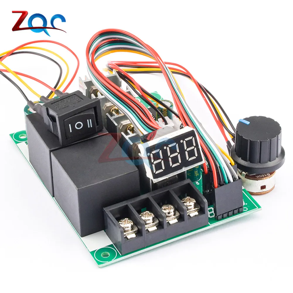 PWM DC Motor Speed Controller DC 10 -55V Digital LED Display 0 -100% Adjustable Drive Module Input MAX 60A 12V 24V 36V 48V