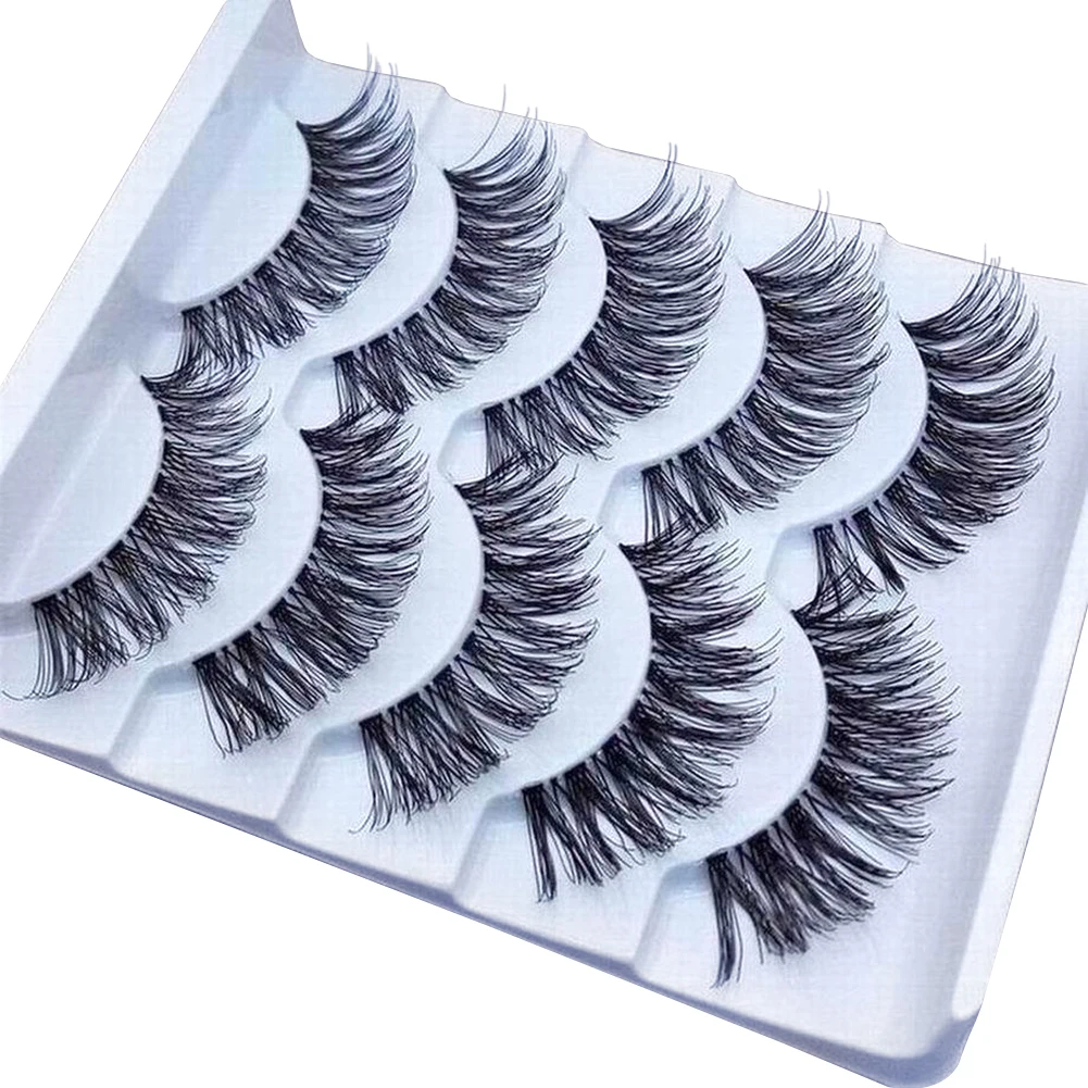 5 Pairs Makeup Eyelashes women Handmade Natural Long Volume False Eyelashes Lashes Extensions