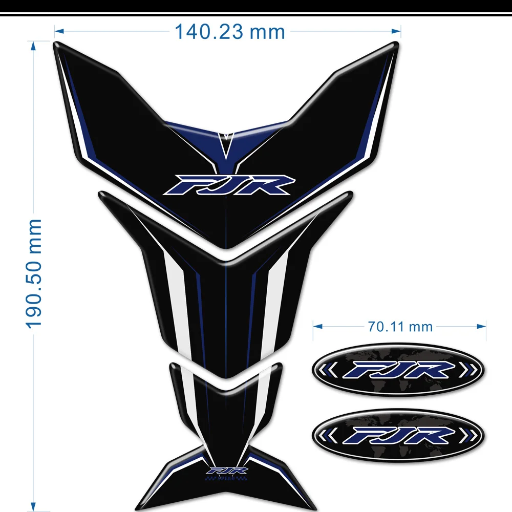 

Багажник алюминиевые Чехлы наклейки для Yamaha FJR1300 FJR 1300 танка протектор обтекатель эмблема защита значок 2018 2017 2019