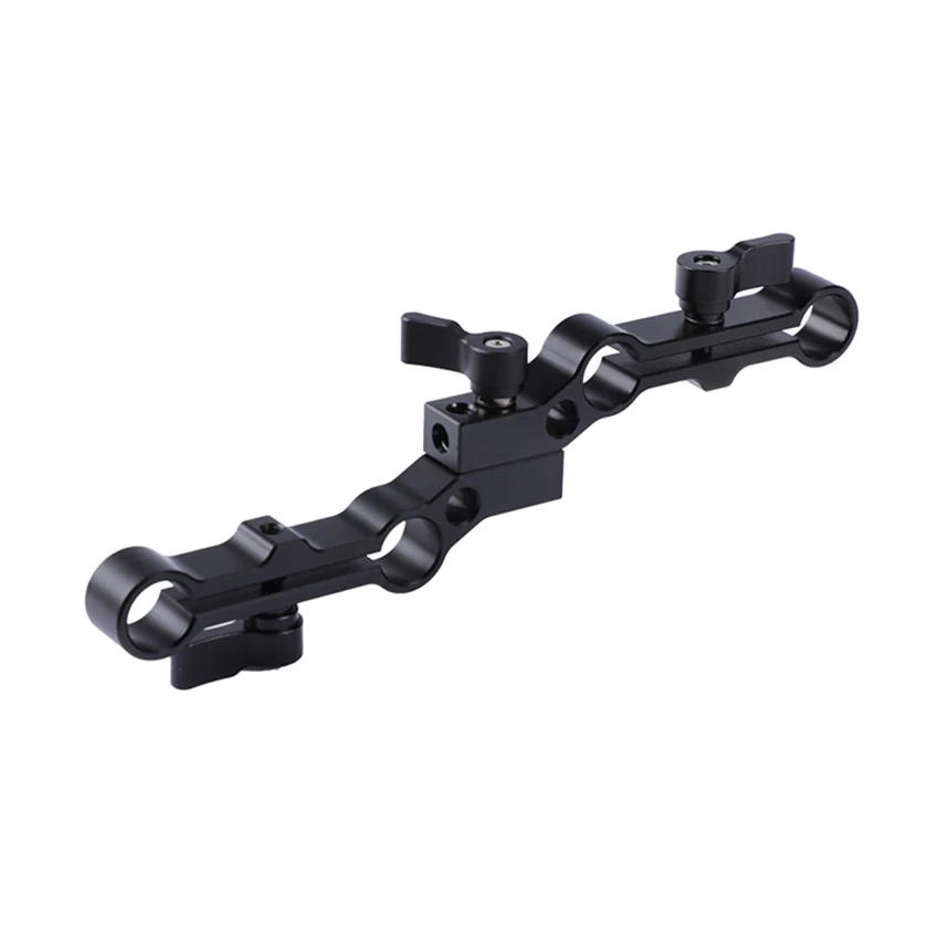 CAMVATE Dual-Port 15Mm Rod Clamp Railblock อะแดปเตอร์ชุดคู่90/180องศาปรับได้สำหรับกล้อง DSLR Mount rig