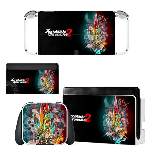 Imagen 2 del producto Xenoblade Chronicles Nintendoswitch pegatina de cubierta de piel para Nintendo Switch consola OLED Joy-con controlador Dock Skin vinilo