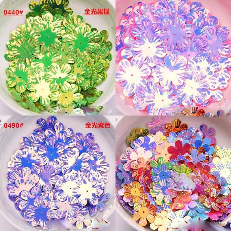 22 / 30mm Jinguang Liuyuan Plum Sequin DIY Handmade Clothing Apparel Accessories Material Wedding Party Decoration Sequin