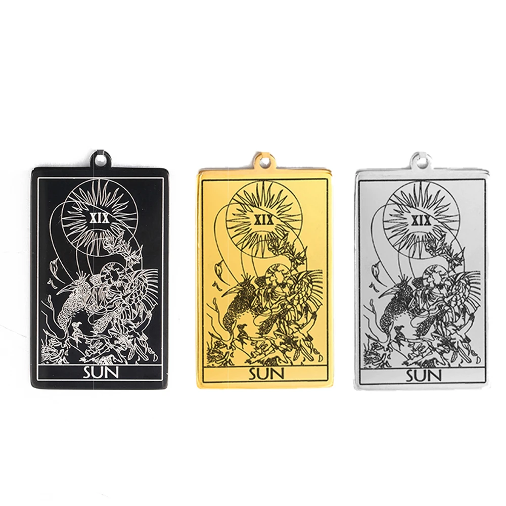 Dawapara The Major Arcana Tarot Cards Vintage Amulet Pendant for Necklaces Shadowscapes Tarot Accessories Stainless Steel