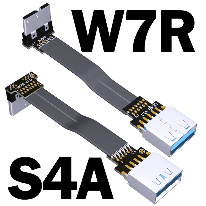 Flexible Flat Ribbon Cable Aerial FPV PTZ USB 3.0 Micro-B to Type-A OTG Elbow Male to Female FFC Cable for PC AV Multicopter