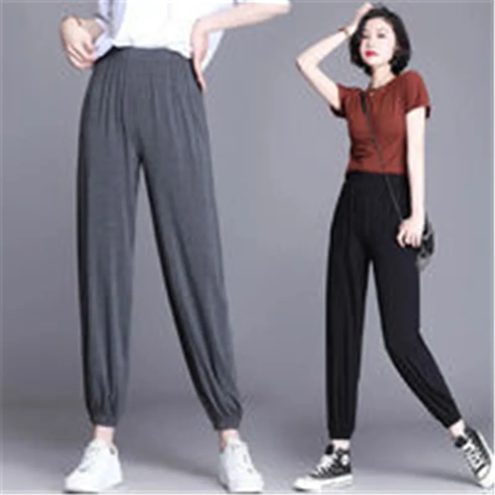 Modal Harem Yoga Pants women's Dance  Pants Simple Pure Color Wide-Legged Casual Wild High-Waisted Bloomers Trouser