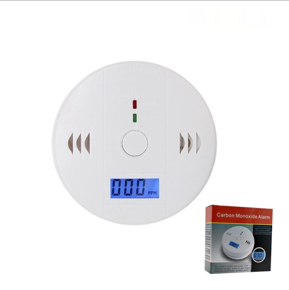 Detection alarm LCD CO Sensor Work Alone Built In 85dB Siren Sound Warning Alarm Detector