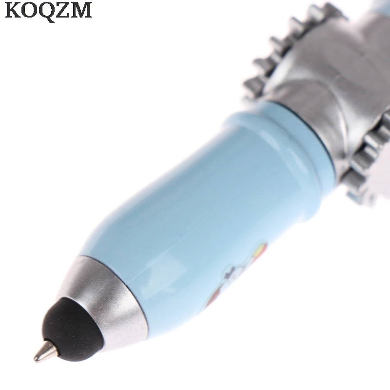 2021 nuova penna rotante multifunzionale con punta giroscopica penna rotante penna a sfera blu penna a decompressione con stilo luminoso a LED