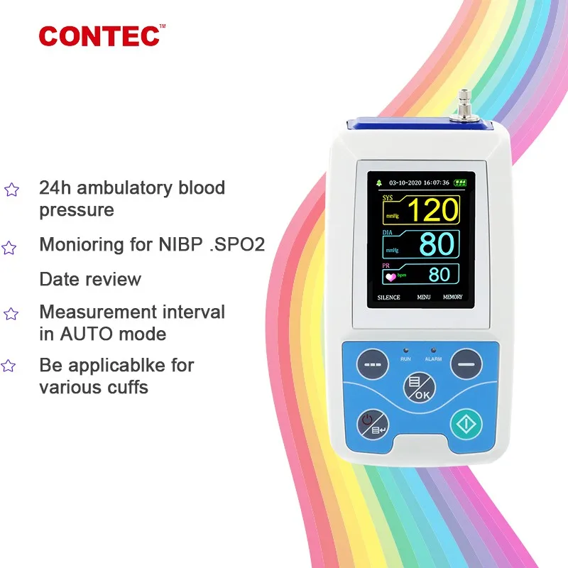 CONTECMED ABPM50 24 Hours Ambulatory Blood Pressure Monitor Holter ABPM Holter with Software(download online)