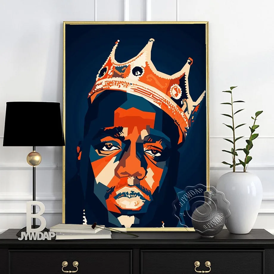 Biggie Smalls The Notorious B.I.G. Hip-Hop Music Canvas Painting Art On Wall Decor Poster And Prints Portrait Picture Decoration