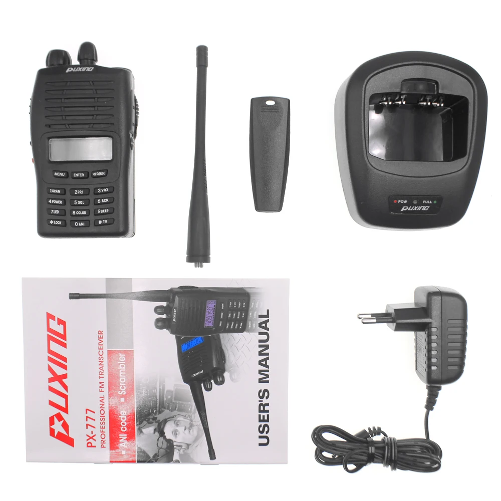 Puxing PX-777 VHF136-174 o UHF 400-470Mhz Radio bidireccional portátil PX777 5W 1200mAh Batería Walkie Talkie