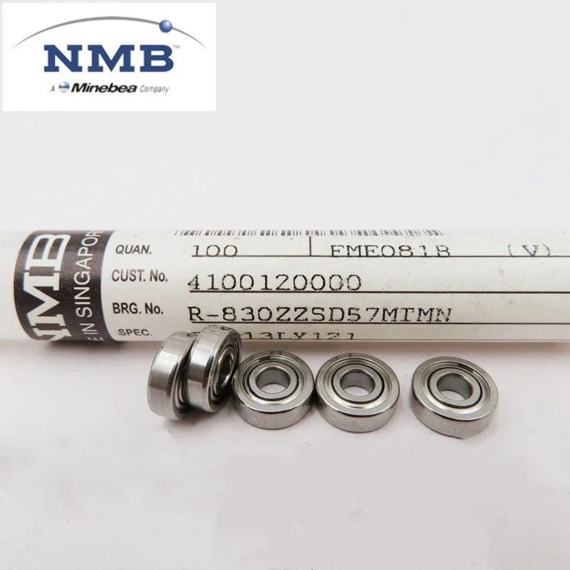 100pcs original NMB high precision bearing R-830ZZ 693ZZ MR83ZZ 3*8*4 3*8*3 3*8*2.5 mm 830 fan motor miniature bearing