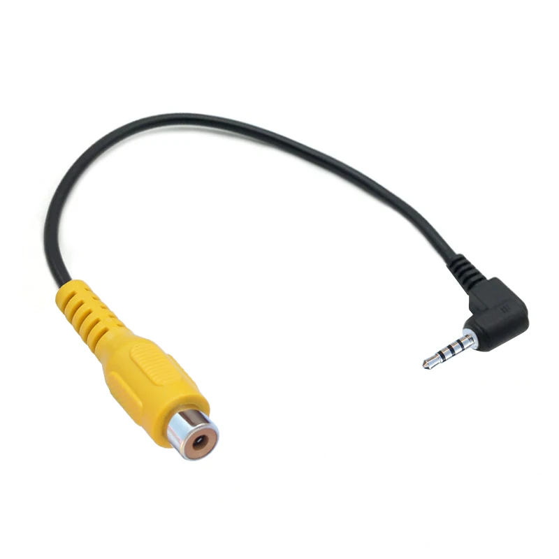 2.5mm 4Pole Male Jack to AV Female Plug Adapter Cable for GPS and Rear Camera