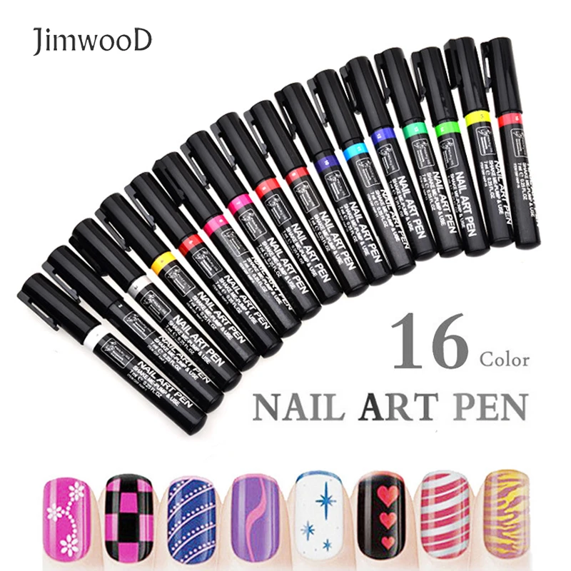 Nail Polish Pen Lazy Pen Multi-Color Optional Free Baking Solid Color Durable Waterproof Quick-Drying Nail Polish Pen