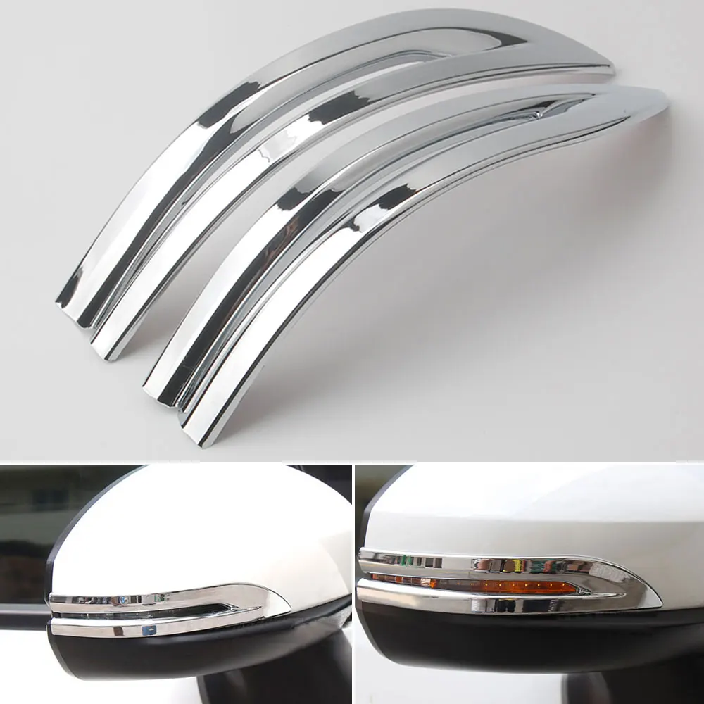 ABS Chrome Rearview Wing Mirror Cover Trim protection Sticker Decorative strips For Honda FIT JAZZ 2014 2015 Accessories