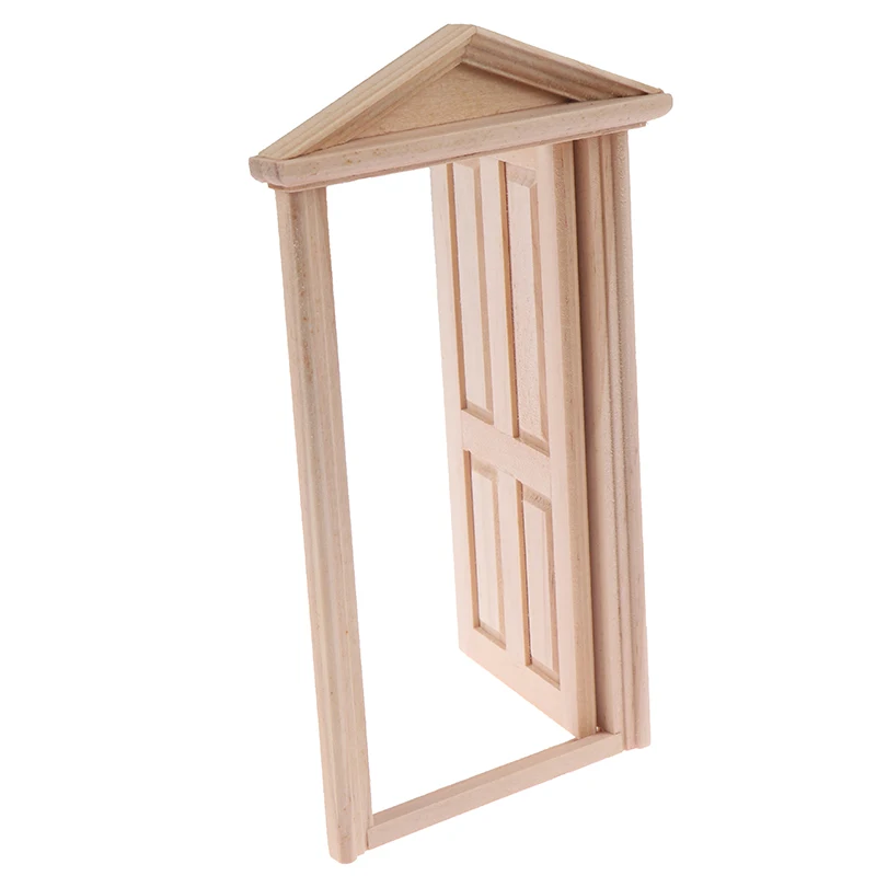 1:12 casa delle bambole fai da te porta della guglia in legno accessori per case delle bambole fai finta di giocare giocattolo per bambini casa porta mobili simulazione miniature