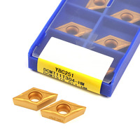 10PCS DCMT11T304-HM DCMT11T308-HM YBC251 YBC252 high quality Sturdy durable Carbide Inserts CNC lathe turning Inserts for steel