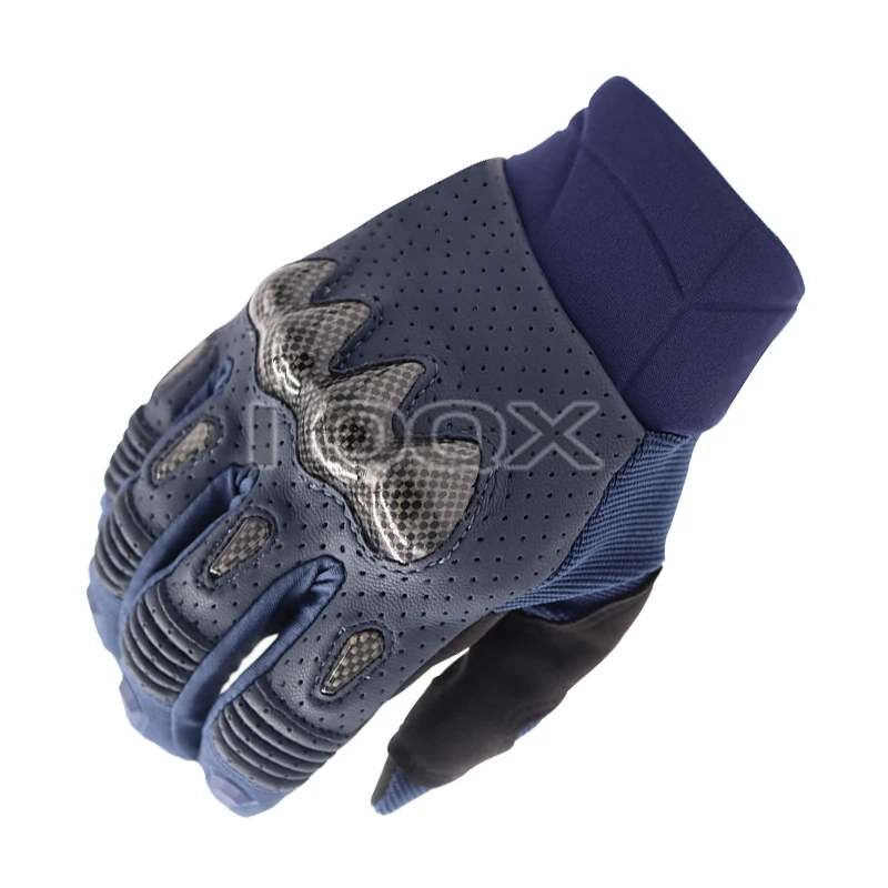 

New arrive MX ATV Motocross Bike Carbon Fiber Protective Gloves Blue Bomber guantes Moto Mountain Bicycle Riding Gloves M-XL