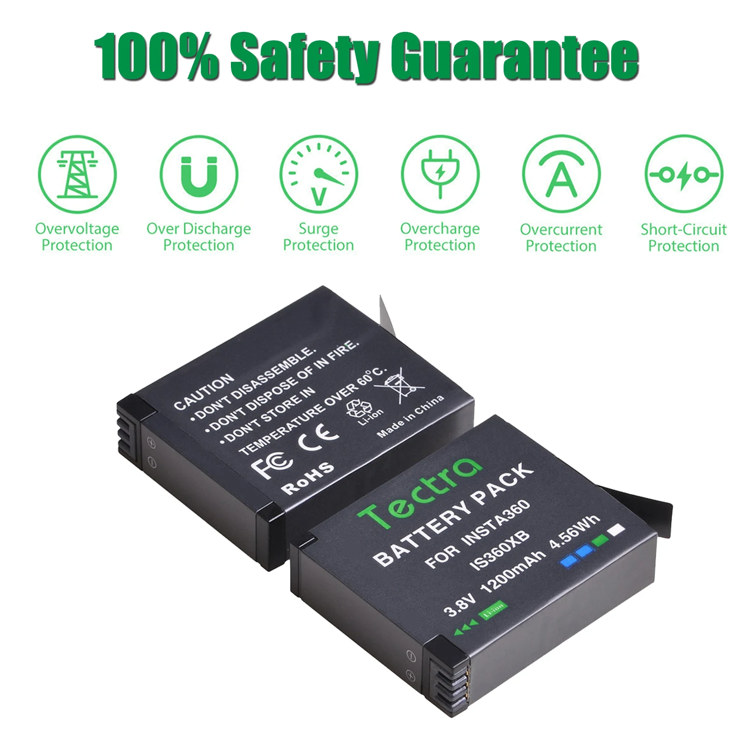 1200MAh 1 X Pin & LED Dual USB Sạc Cho Insta360 1 X Camera