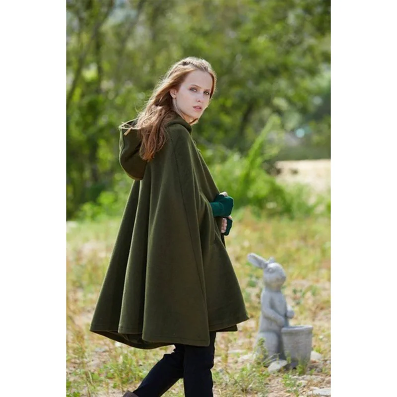 Medieval Elegant Women Outwear Cloak Hooded Coat Vintage Gothic Cape Poncho Casual Maxi Long Cardigan Coats Men Women