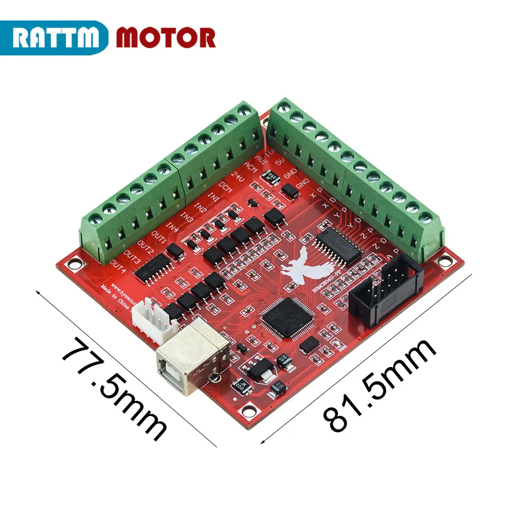 4 Axis Mach3 USB Motion Card STB4100 V2.1 Engraving machine controller interface breakout board CNC