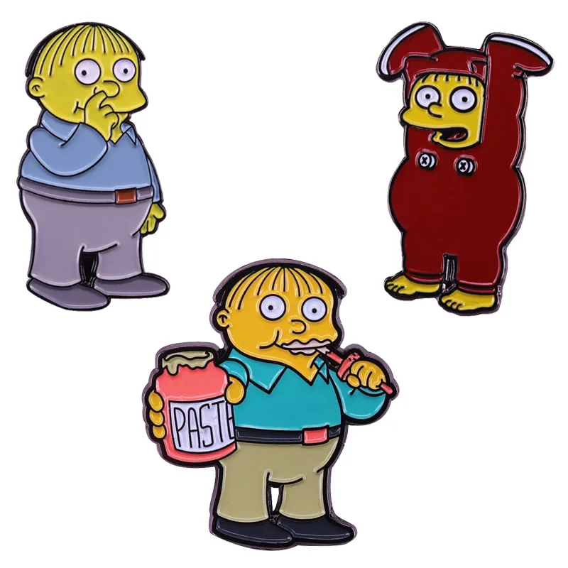 Broche de anime lindo con alfiler esmaltado Ralph Wiggum