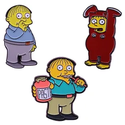 Ralph Wiggum enamel pin cute anime brooch