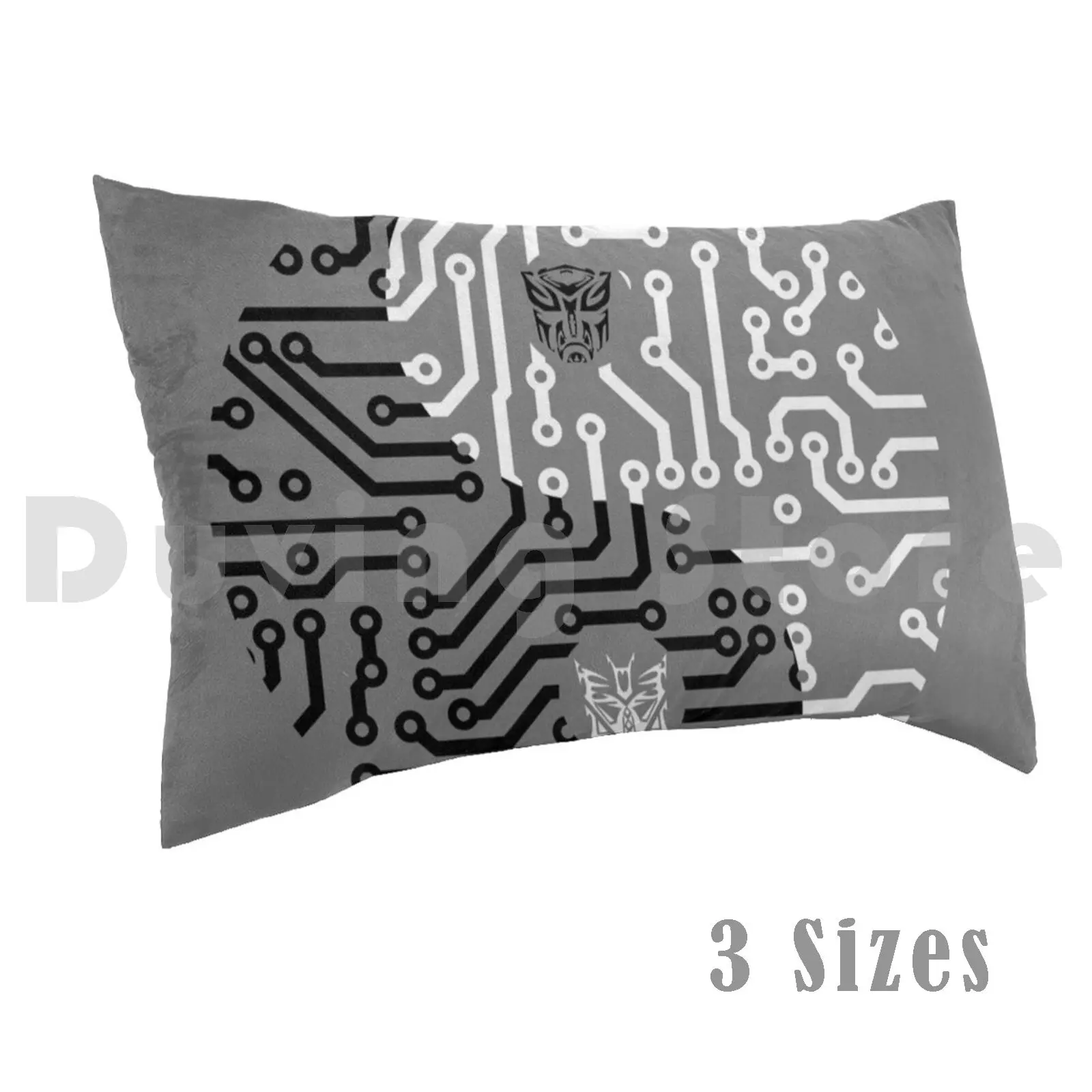 Balance Of The Tribes Pillow Case Printed 50x75 Yin Yang Autobot Decepticon Tribal Circuit Board Robot