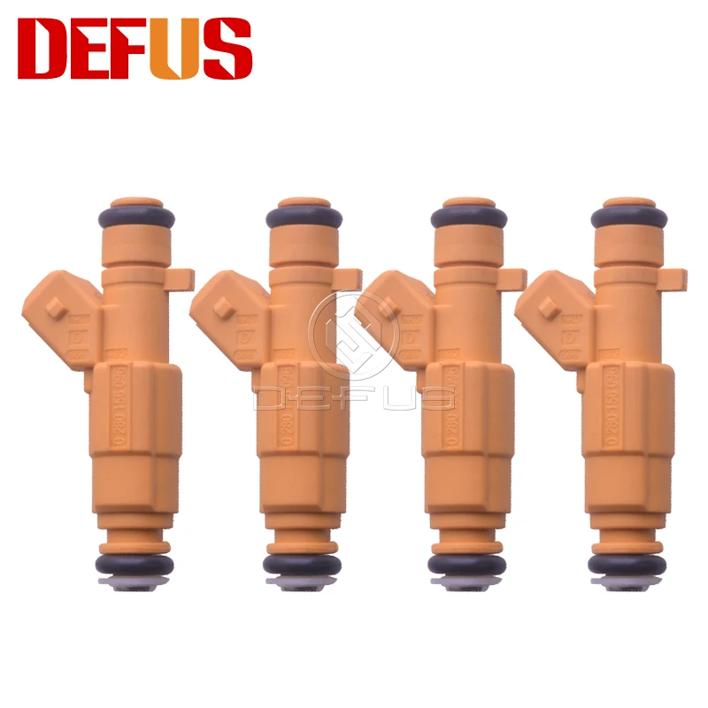 DEFUS 4pcs Fuel Injector Nozzle OE 0280156096 For V-W G-olf P-olo Seat Cordoba Ibiza 1.6L-L4 2004-2009 0 280 156 096 032906031D