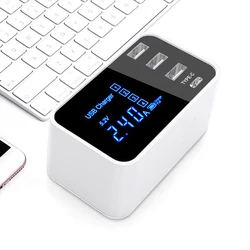 Multi Quick Charger PD Type C USB Charger for Samsung iPhone Huawei Tablet oppo xiaomi Fast Wall Charger US EU UK Plug Adapter