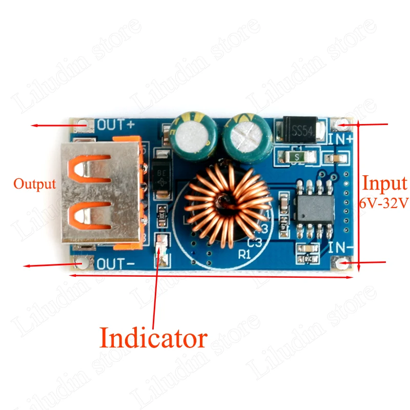 Modulo Step-Down USB DC 12V 24V a QC2.0 QC3.0 scheda di ricarica rapida per telefono cellulare per caricabatterie rapido FCP