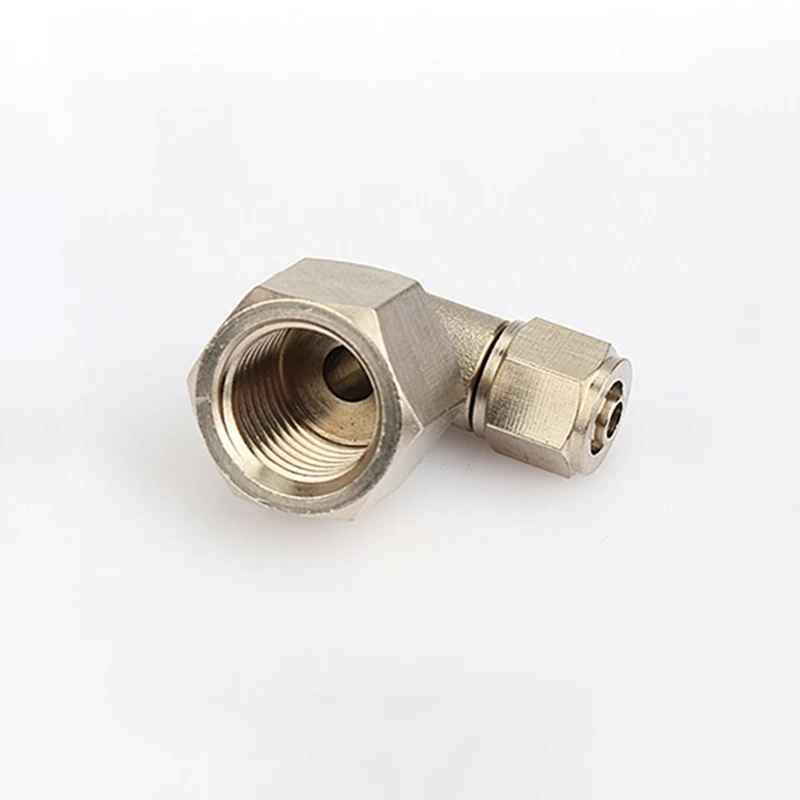 Brass right angle elbow pipe tubing quick twist joint PLF4/PLF6/PLF8-M5/01/02/03/04