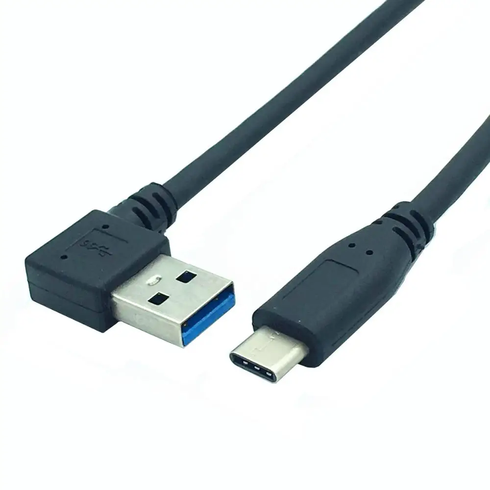 90 Degree USB3.0 Type C Charger Date Cable Usb C short Cable Cord For Samsung Huawei Xiaomi mobile phone Type-c data cable 25cm