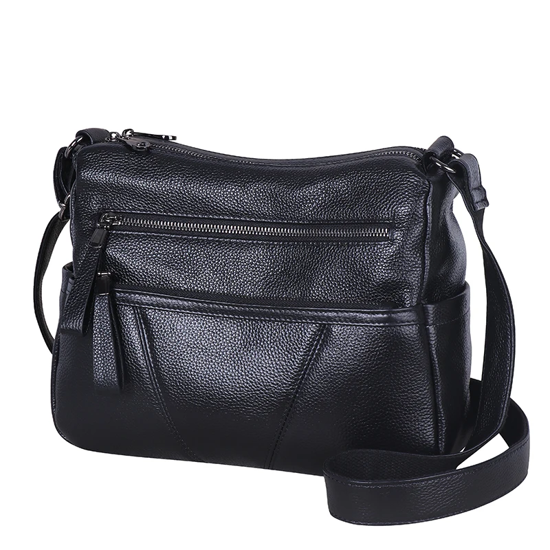 Soft Genuine Leather Shoulder Bags for Women 2021 Fashion Women\'s Bags Solid Color Large Capacity Crossbody Bags Sac Epaule