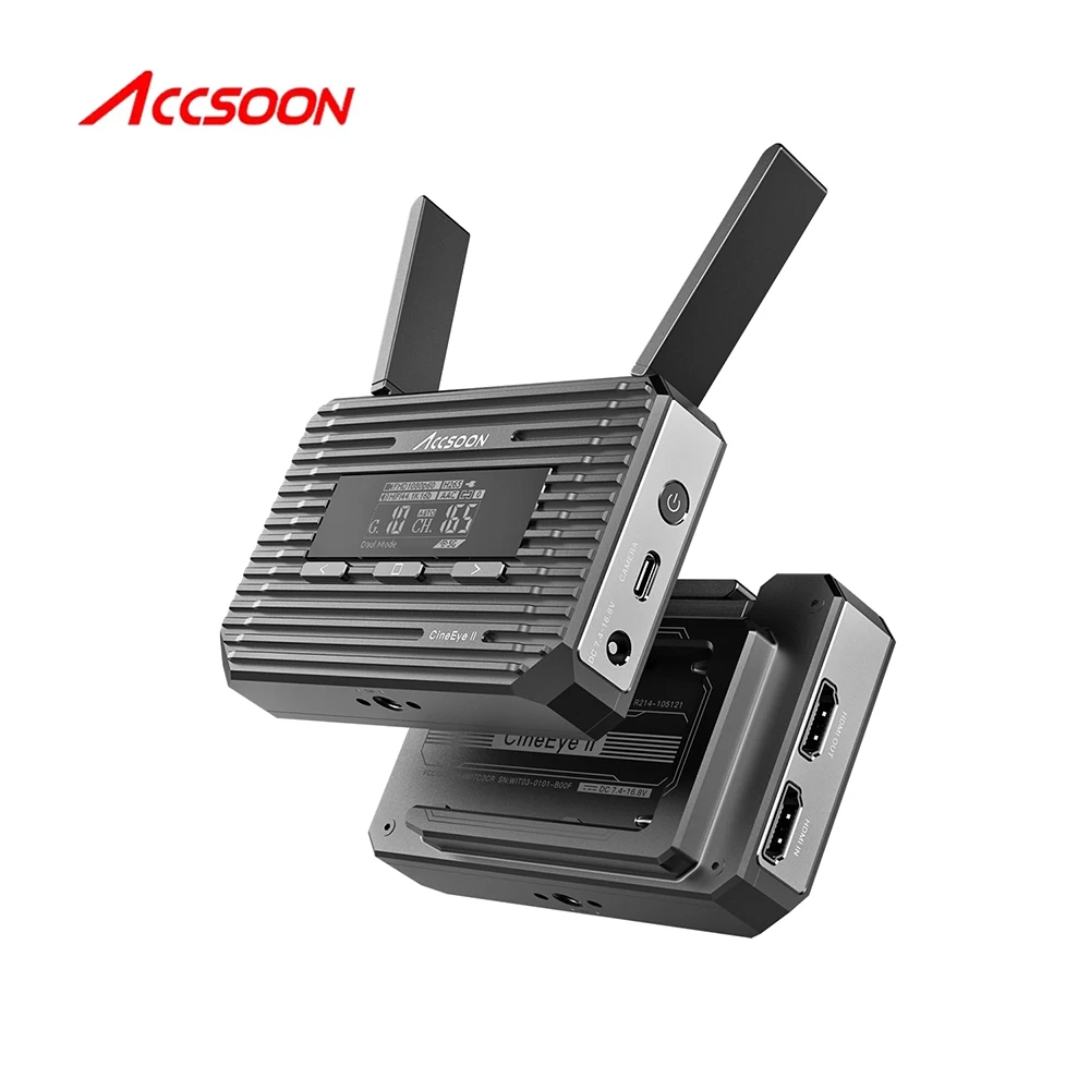 

Accsoon CineEye 2 500ft Wireless Transmitter Receiver 1080P Low Latency Audio Transmission For iPad Phone Camera