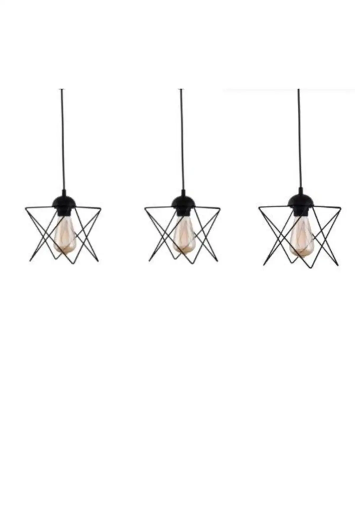 3 PCs Special Design Single Black Pendant Lamp Chandelier