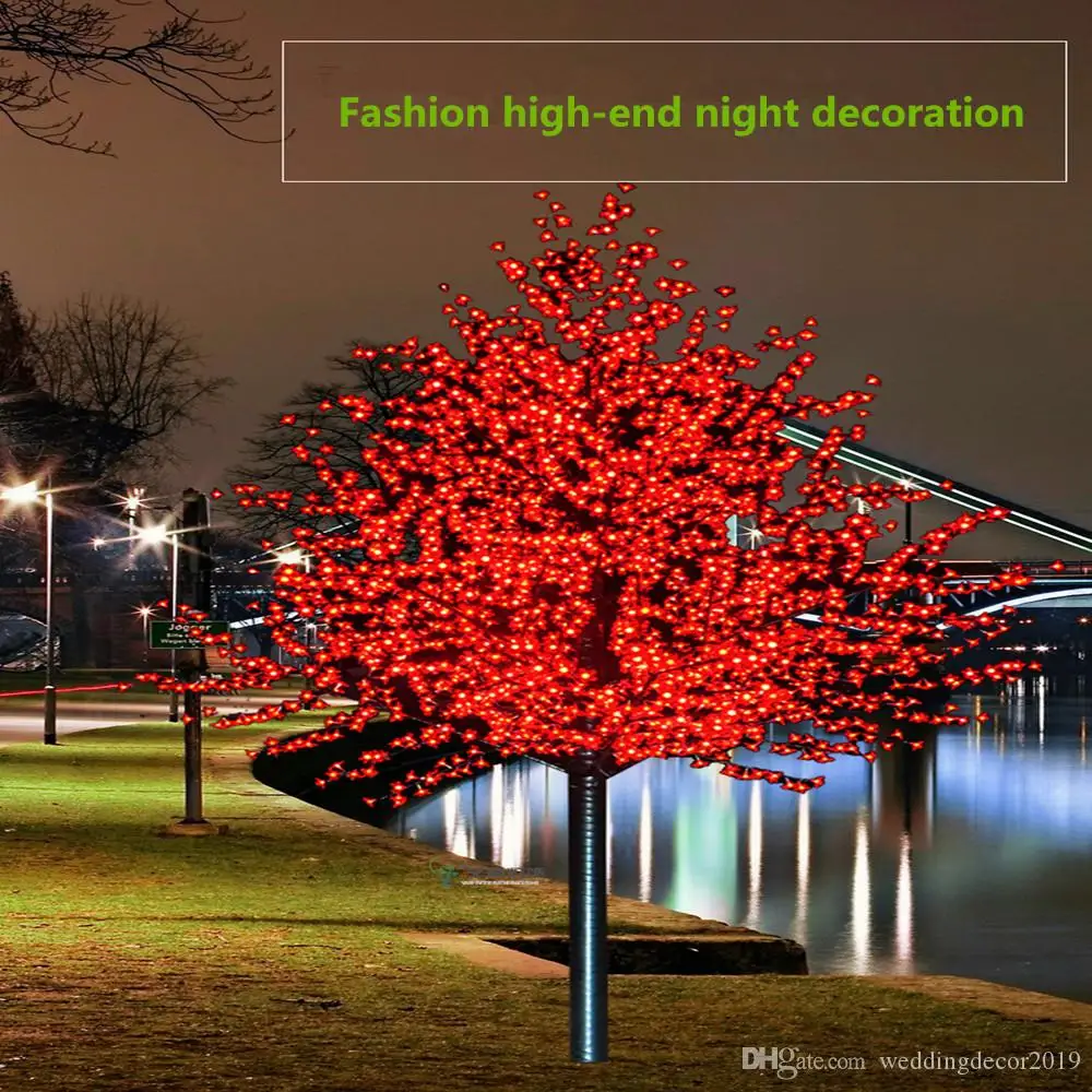 

1.8M LED Crystal Cherry Blossom Tree Lights Christmas New year Luminaria Decorative Tree Lamp Landscape Outdoor Lighting