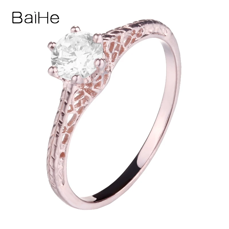 BAIHE Sterling Silver 925 Cubic Zirconia Ring Women Men Anniversary Engagement Wedding Band خاتم الزركون Mowhiti Zircon кальцо