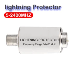 Lighting Arrester 5-2400MHz lightning Protector Satellite TV receiver Devices Lightning Arrester coaxial lightning protection TV