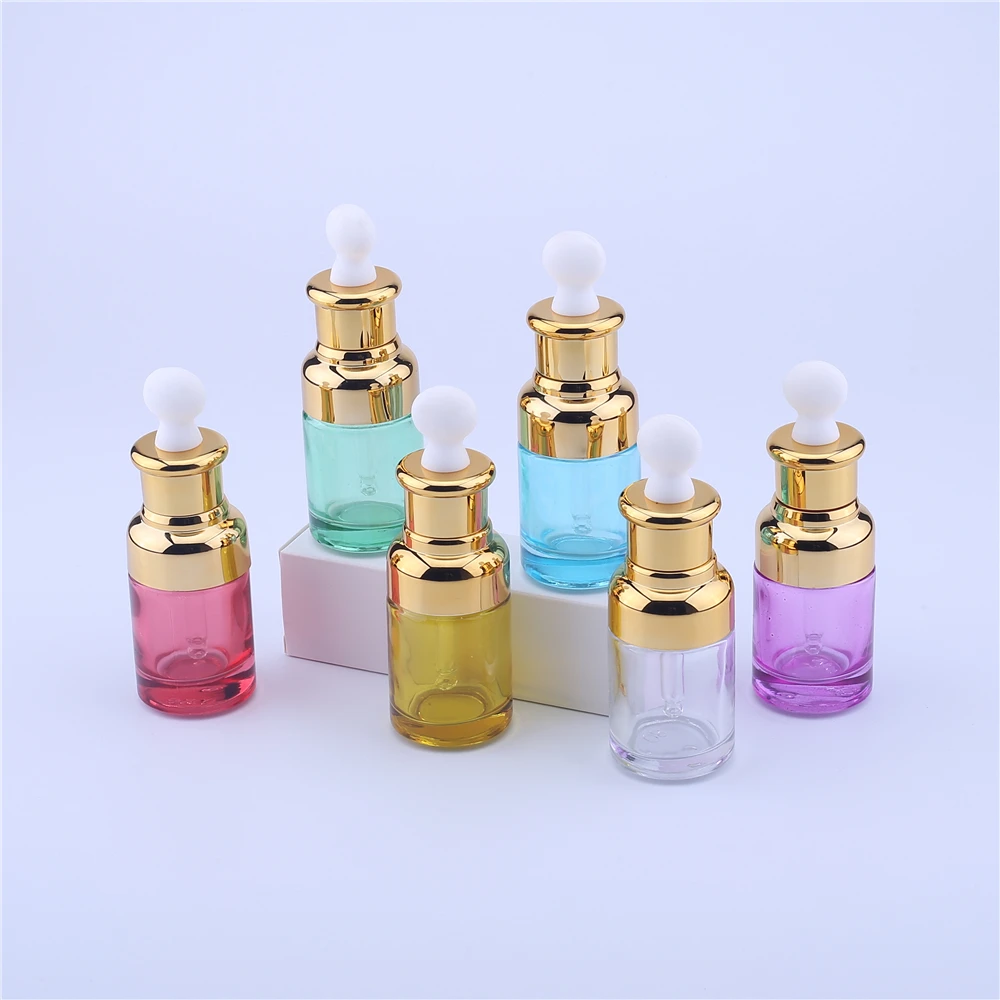 

120pcs 30Ml Glass Dropper Bottle Empty Cosmetic Packaging Container Vials Essential Oil Bottles 6 Colors