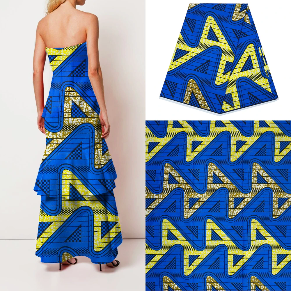 Afrikanische Ankara Stoff Wachs Druck Pagne Nähen Material Zubehör DIY Handwerk Original Batik Echt Wachs Stoff Für Party Kleid