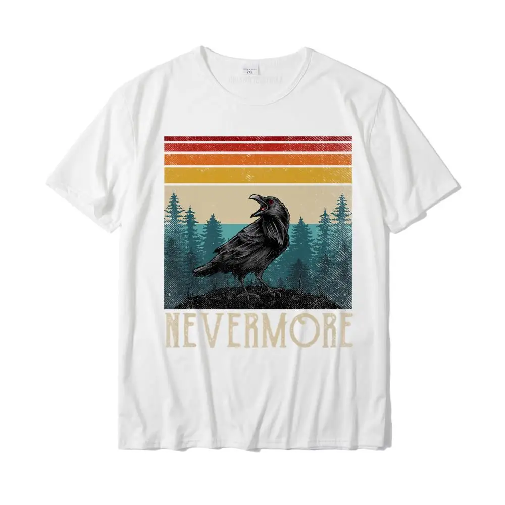 Vintage Nevermore Shirt Edgar Allan Poe The Raven Premium T-Shirt T Shirt Fitted Gift Cotton Mens T Shirt Gift