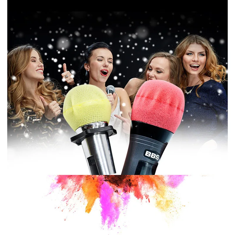 Windscreens Sponge For Microphone Replacement Cover Pads KTV Disposable Microphones Cap Foam Mic Protective 5bags/10pcs
