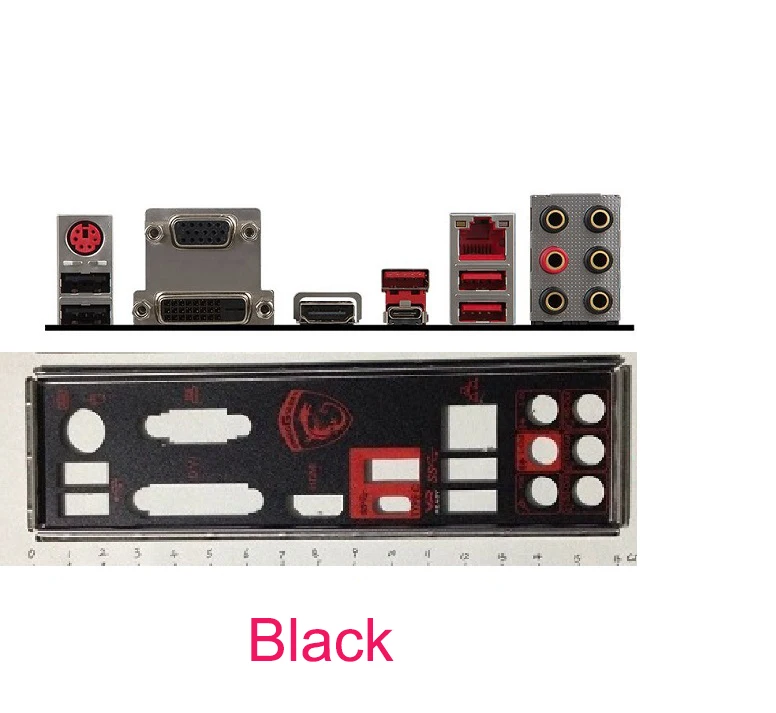 Original For MSI B350 GAMING PLUS, B350 TOMAHAWK, B350 TOMAHAWK ARCTIC, B350 PC MATE I/O Shield BackPlate Blende Bracket