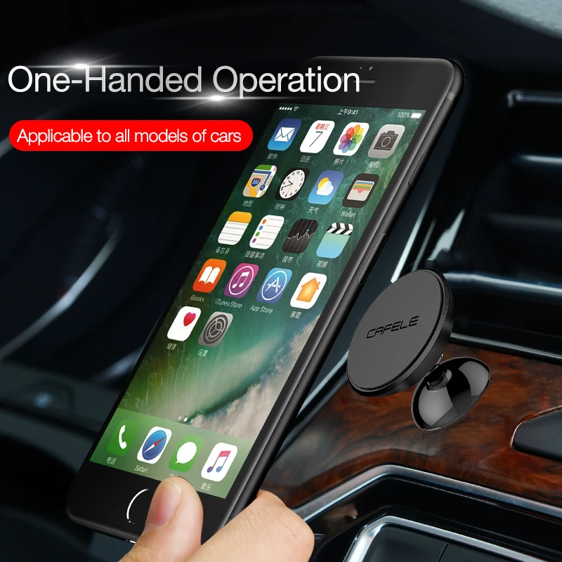 New In Sale CAFELE Car Phone Holder Paste Type Free Rotation Magnetic Car Mount Smartphone Stand For Xiaomi Samsung iPhone