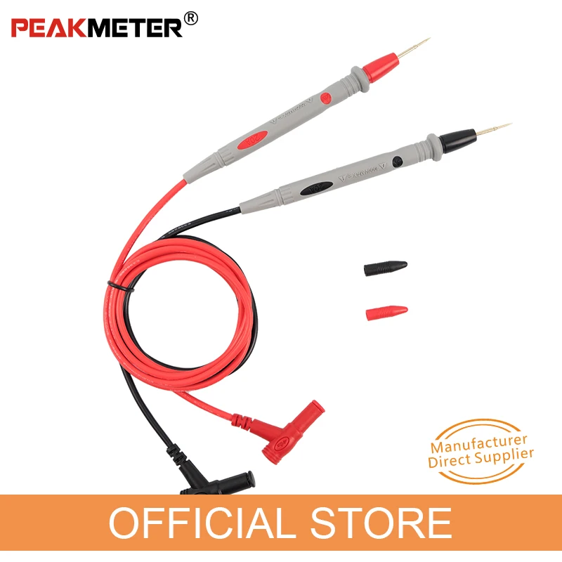 PEAKMETER Double Layerซิลิโคน 1000V 20A Universal MultimeterดิจิตอลGold-PlatedทดสอบProbeอะไหล่